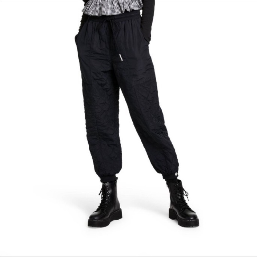 NWOT Sandy Liang x Target Black Mid-Rise Quilted Jogger Pants